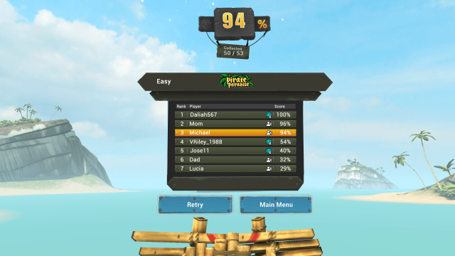 A gameplay image showing the competitive leaderboard