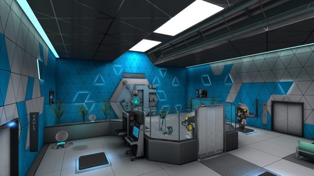 An overview of a level in Term1nal featuring various switches, gates and enemies.