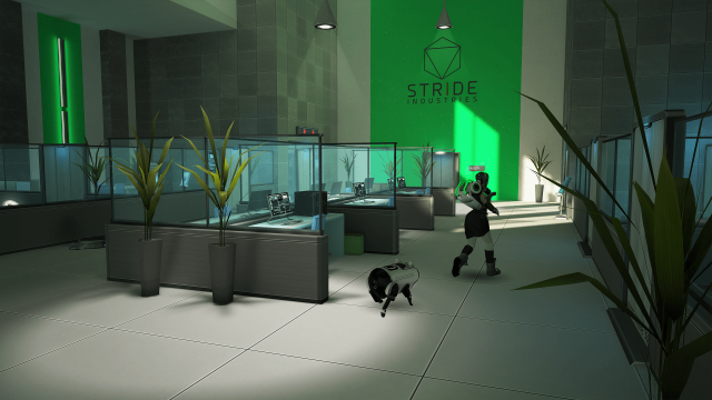An image of the game character and companion walking in a level.